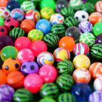 Wholesale Various Design 45mm Small Toy Rubber Mix Color Bouncy Balls